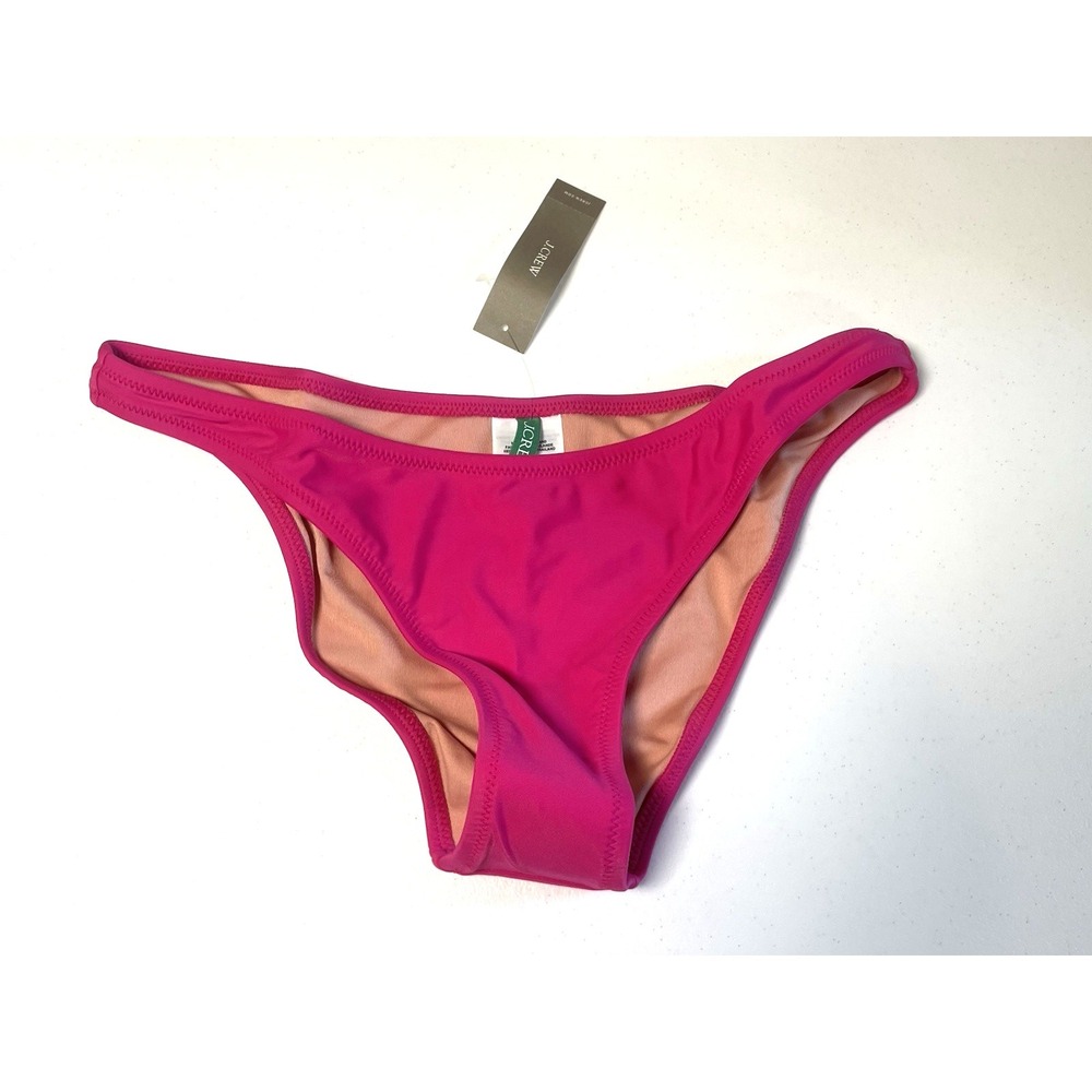 NEW! J.Crew High leg Bikini Bottom Small Pink Swimsuit Beach Coquette Barbiecore
